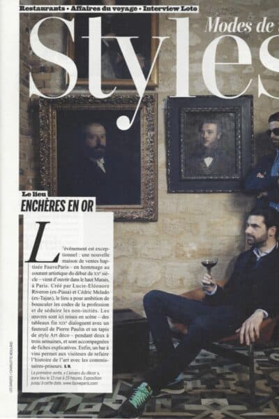 « Enchères en or » : FauveParis dans L&rsquo;Express Styles