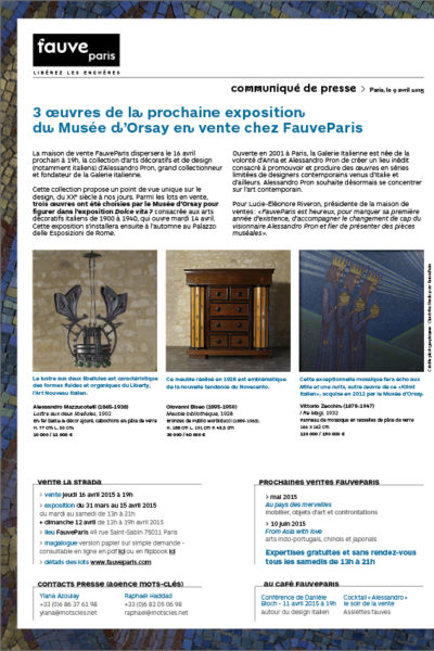 3 œuvres de la prochaine exposition du Musée d&rsquo;Orsay en vente chez FauveParis