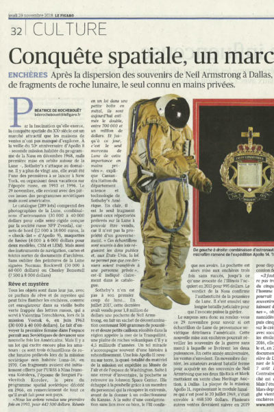 « Conquête spatiale, un marché sur orbite », Le Figaro